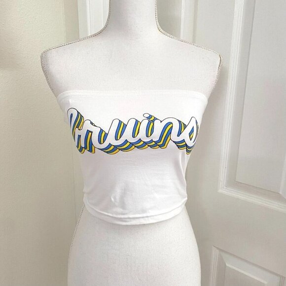 BLUEprint Tops - UCLA Bruins Tube Top School Spirit Wear Rally Football Size Medium White B1